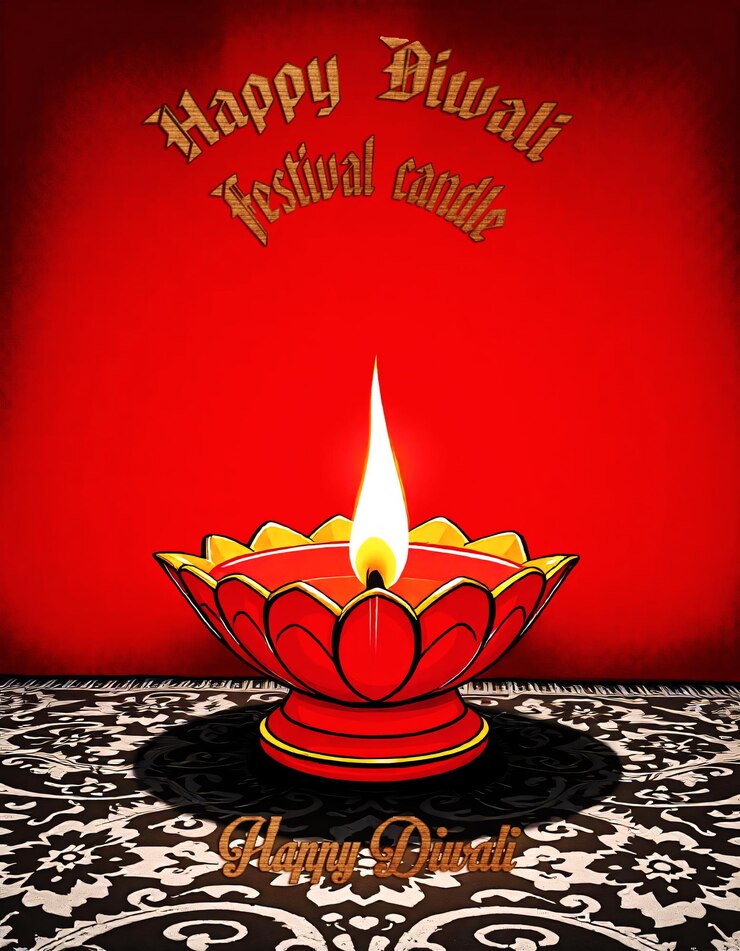 PSD un cartel que dice feliz festival de diwali en
