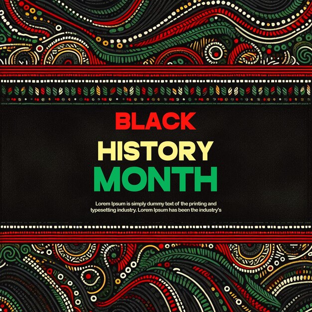un cartel que dice mes de la historia negra mes en la parte inferior