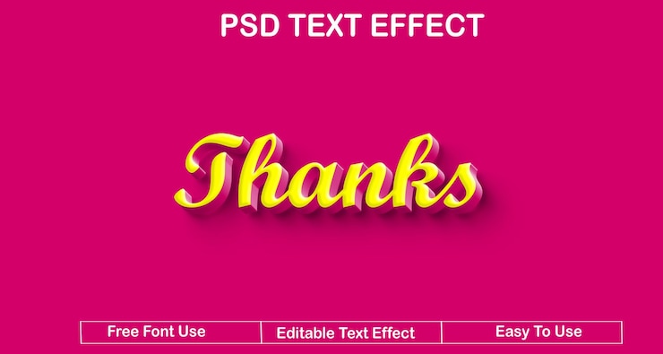 PSD un cartel rosa con un texto amarillo que dice gracias