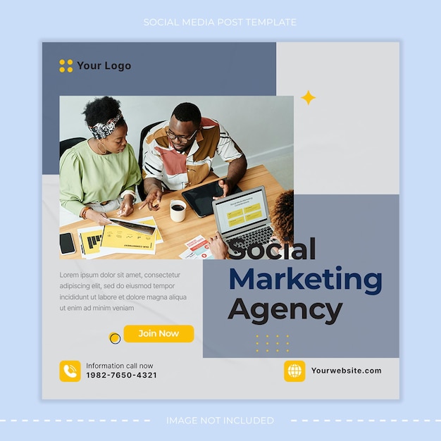 un cartel para un sitio web llamado marketing