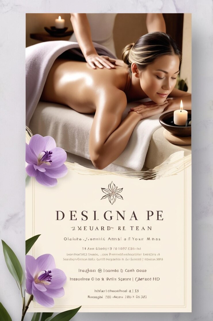 PSD un cartel para un spa de lujo