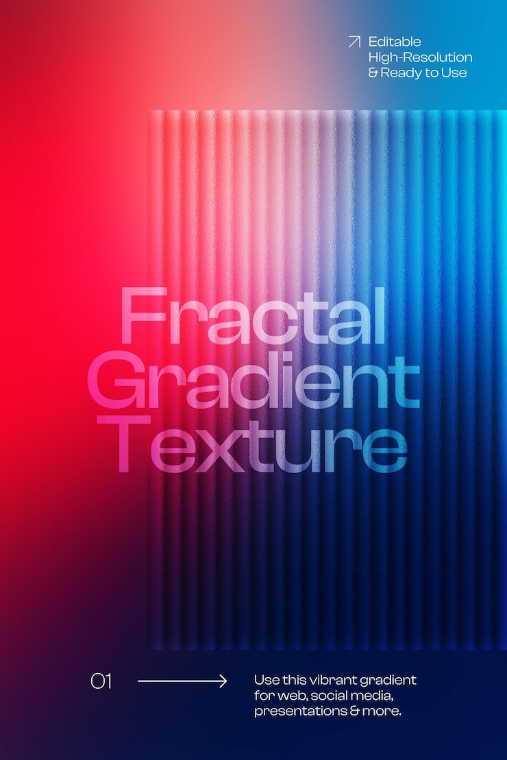 PSD cartel de textura de gradiente fractal