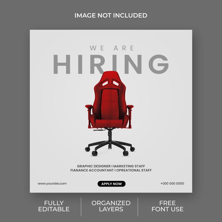 un cartel para un trabajo que estamos contratando