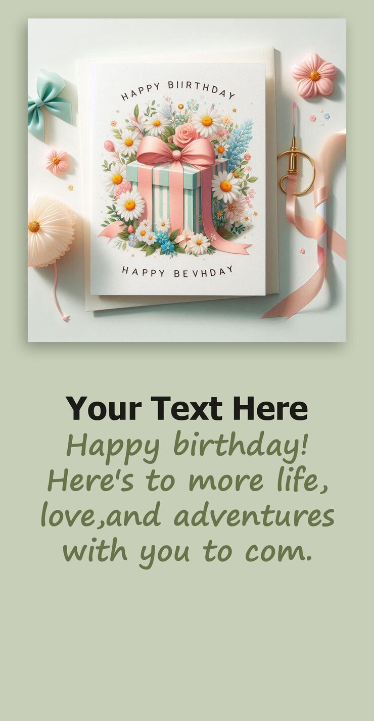 PSD un cartel para tu cumpleaños con una tarjeta de cumpleaños en él