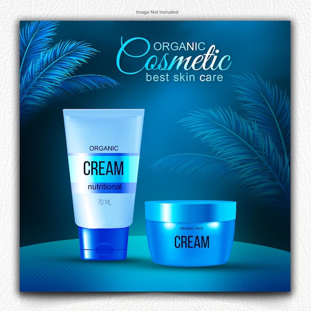 Cartel de venta de productos cosméticos