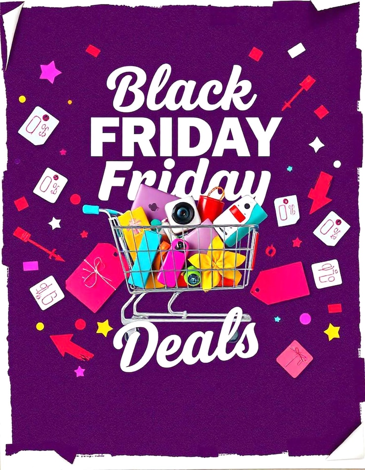 PSD un cartel para la venta del viernes negro con un cartel de venta del viernes negra