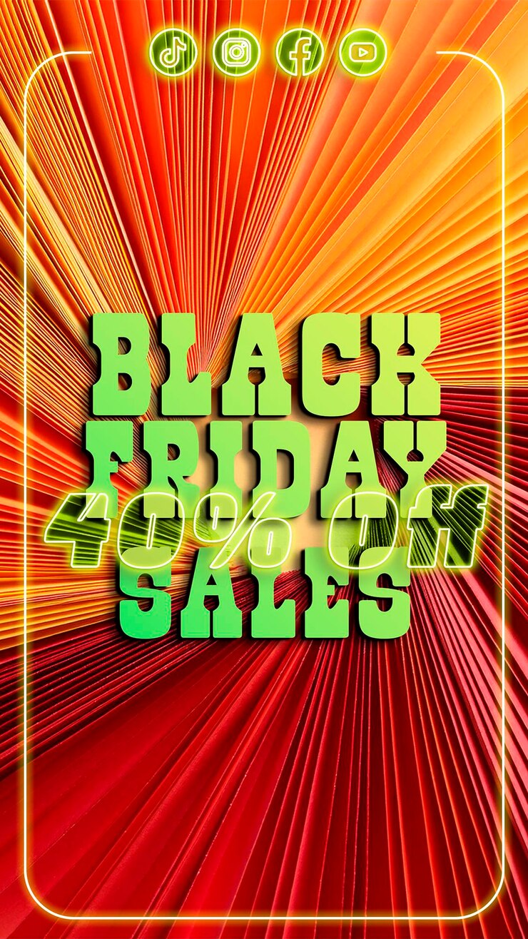 PSD un cartel para la venta de viernes negro con un fondo colorido y un fondo de colores