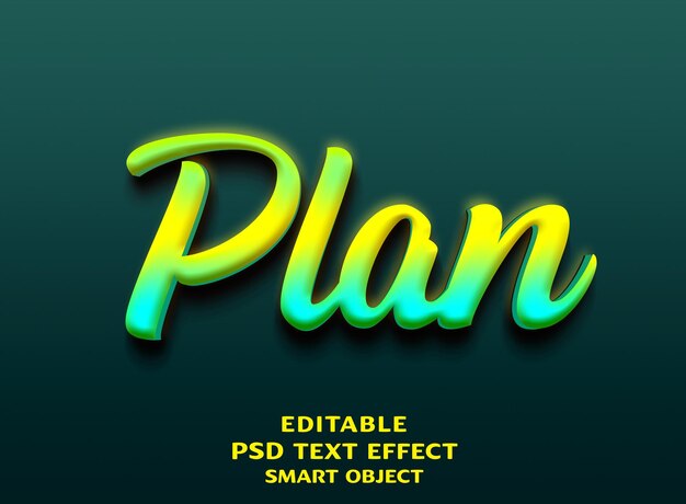un cartel verde y azul que dice el plan