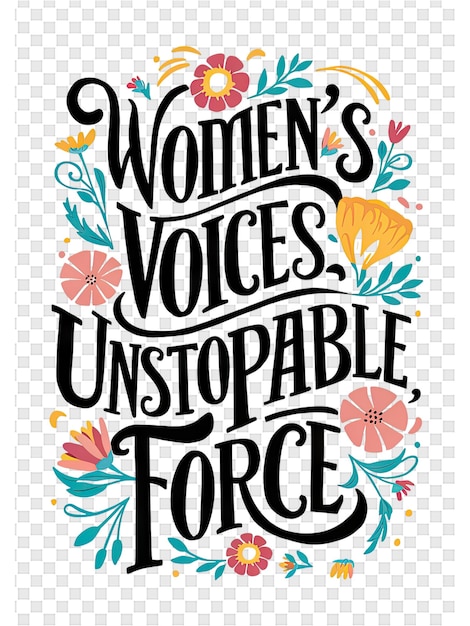 PSD un cartel para las voces de las mujeres