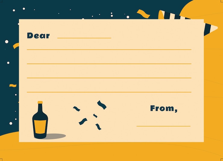 PSD cartella di auguri per il nuovo anno