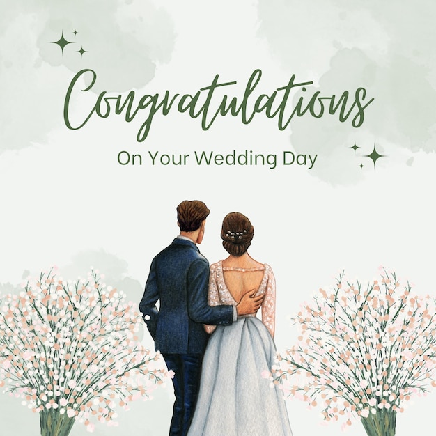 Cartella di congratulazioni per il matrimonio