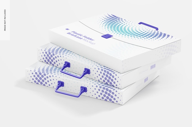 Cartella in plastica valigette Mockup