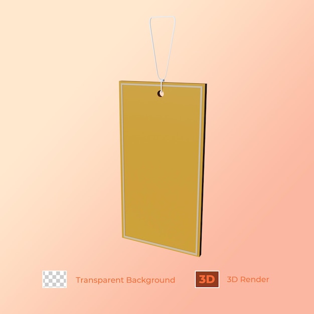 Cartellino del prezzo di rendering 3D