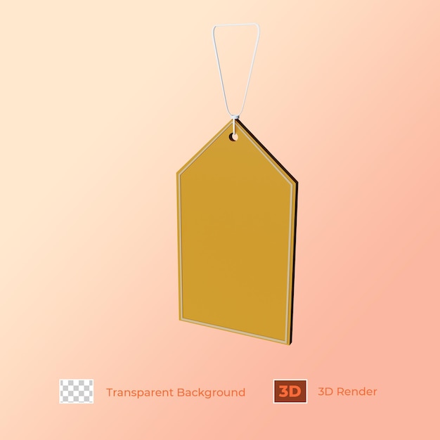 Cartellino del prezzo di rendering 3D