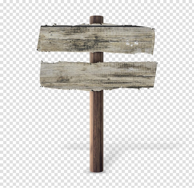 Cartello in legno semplice rendering 3d vuoto