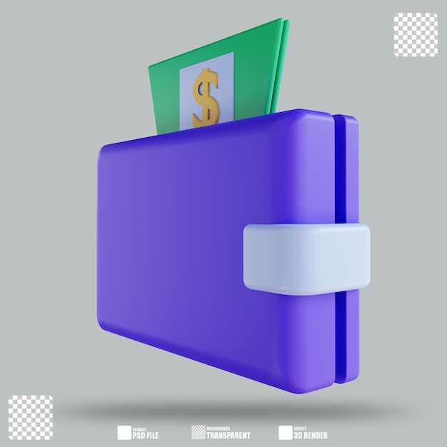 Cartera de ilustración 3D 3
