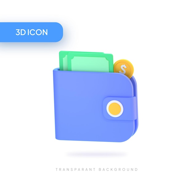 cartera Ilustración en 3D Icon Pack Elemento