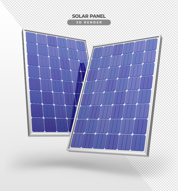 Cartes d'énergie solaire en rendu réaliste 3d