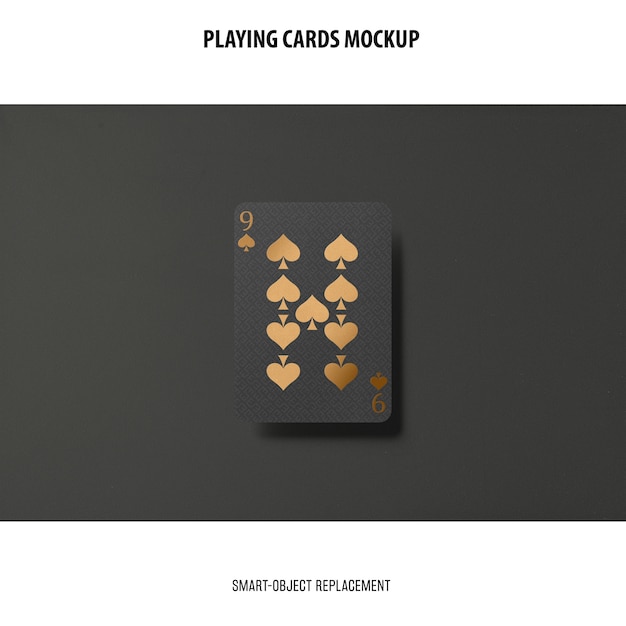 Cartes à jouer avec maquette de feuille d'or