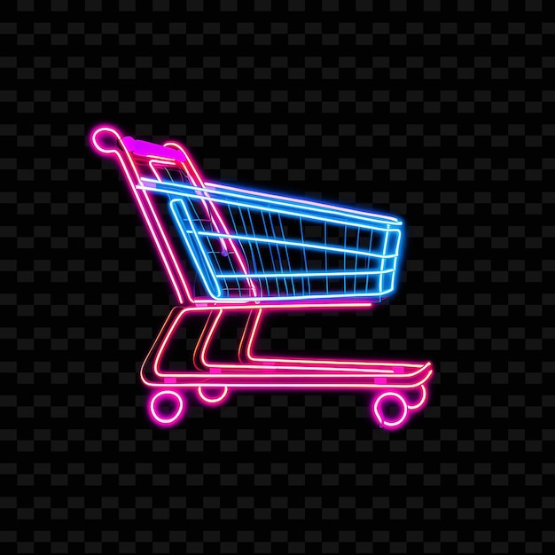 PSD cartes de magasinage shopaholic pink zigzag neon lines vente tag décembre png y2k formes lumières transparentes arts