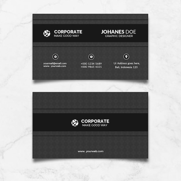 Cartes noires modernes