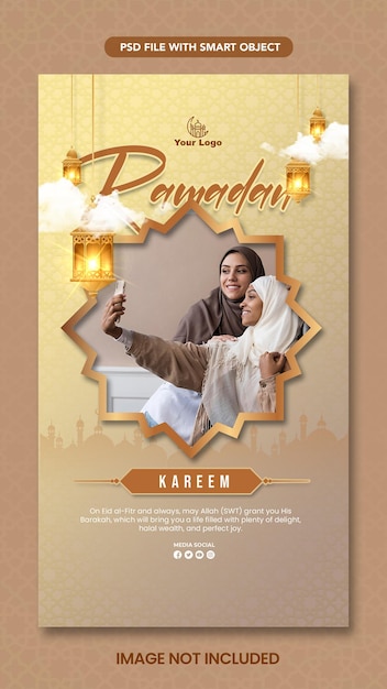 PSD cartes de vœux pour le ramadan sur instagram