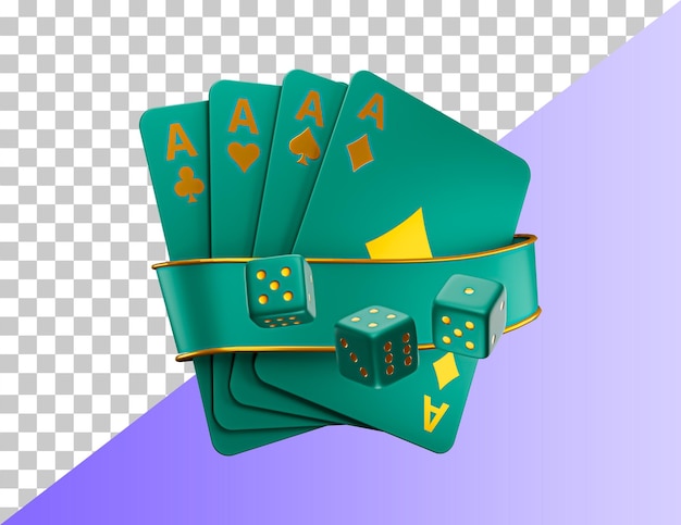 Cartões de cassino poker blackjack bacará ícone 3d. fichas de jogos de cassino, cartões de aposta, fichas de pôquer de itens de aposta.