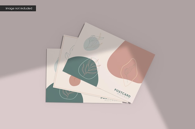 Cartolina mockup vista dall'alto