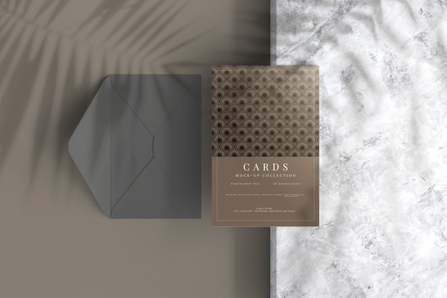 Cartolina o biglietto d'invito Mockup