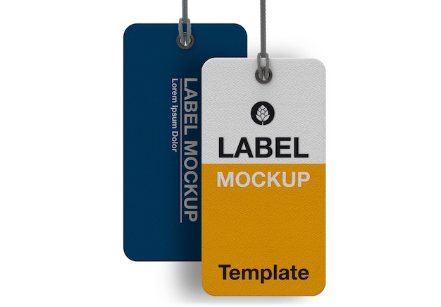 Carton Hang Tag Mockup Isolé