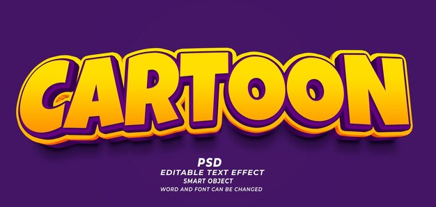 PSD cartoon 3d bearbeitbarer text psd-photoshop-vorlage