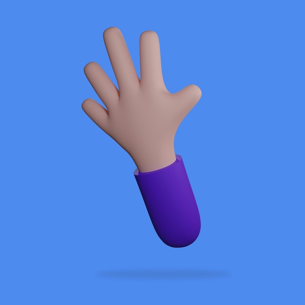 Cartoon 3d Geschäftsmann Hand Free PSD