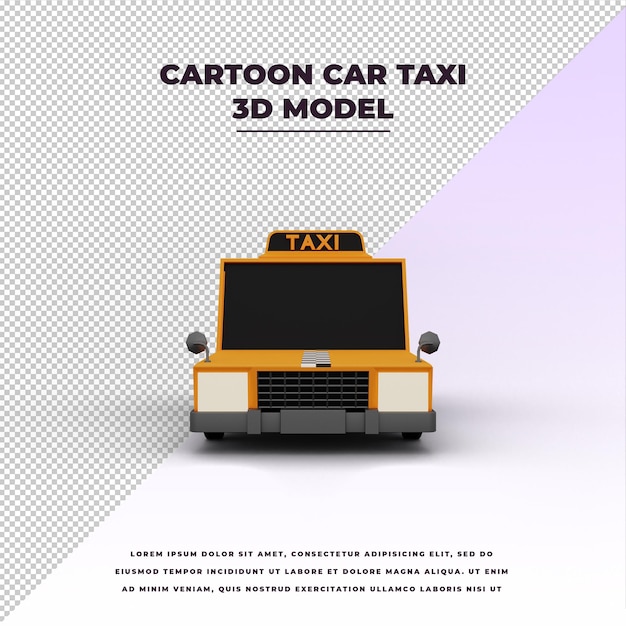 PSD cartoon-auto-taxi