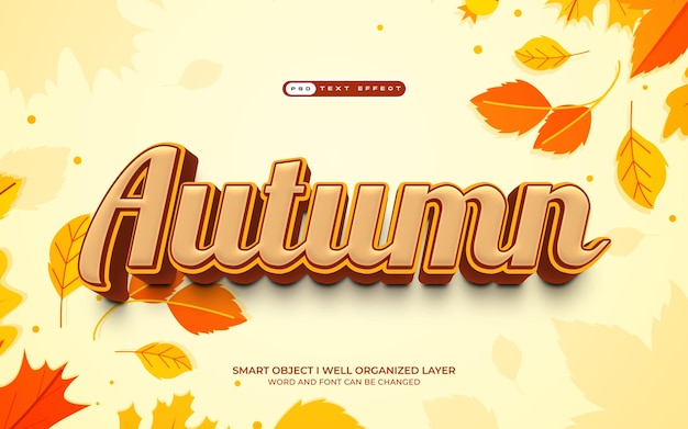 Cartoon Autumn Editable Text Effect