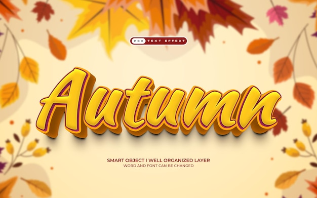 Cartoon Autumn Editable Text Effect