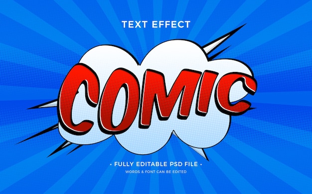 PSD cartoon-comic-texteffekt