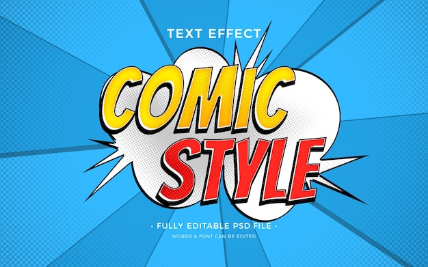 PSD cartoon-comic-texteffekt