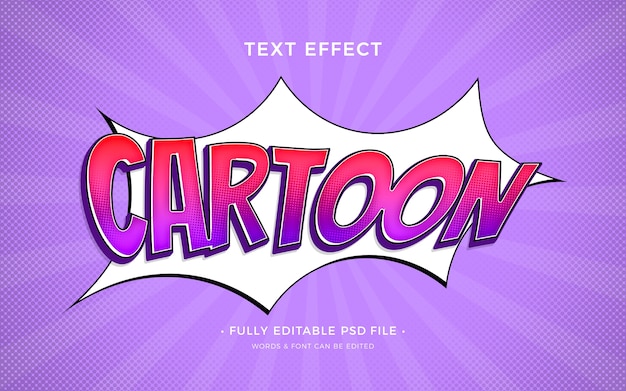 PSD cartoon-comic-texteffekt