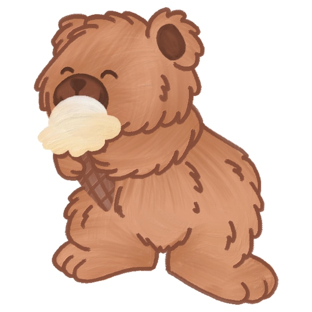 Cartoon di un orso carino