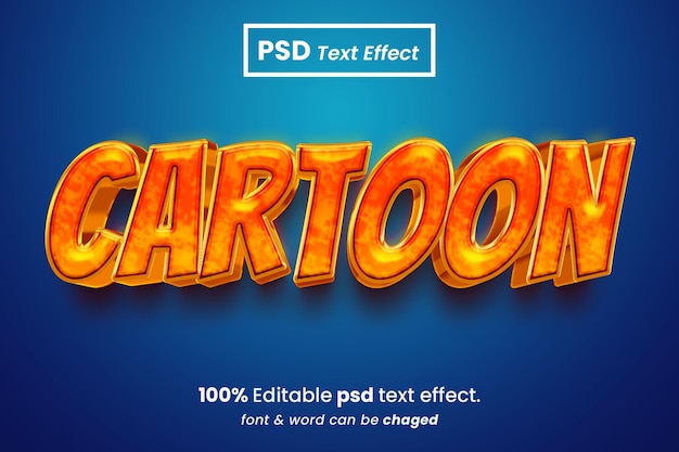 Cartoon editierbarer 3d-texteffekt