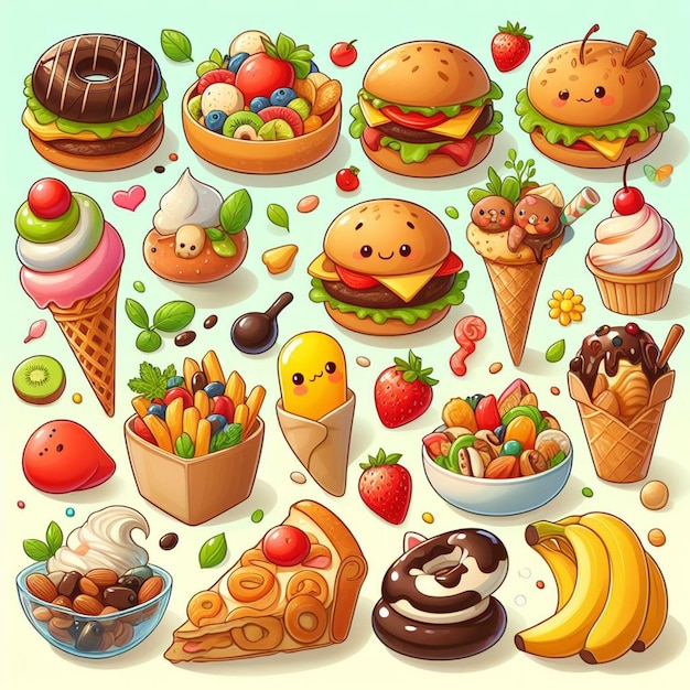 PSD cartoon food wallpaper android-wallpaper natur