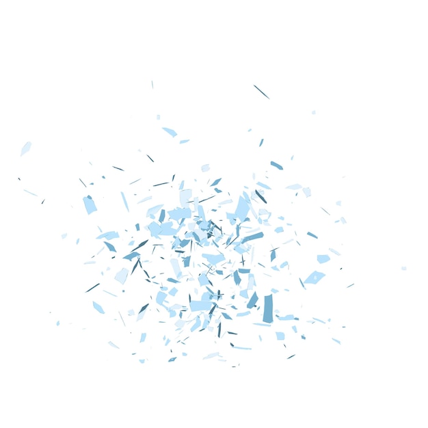 Cartoon Glastrümmer isoliert transparenten Hintergrund 3D-Rendering