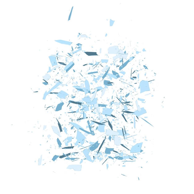 Cartoon Glastrümmer isoliert transparenten Hintergrund 3D-Rendering