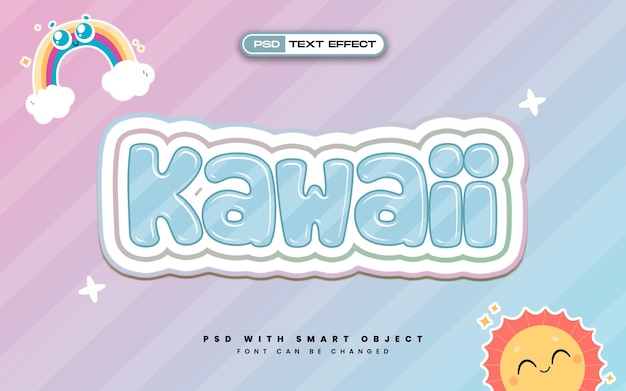 Cartoon-kawaii-texteffekt