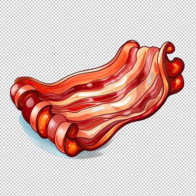 PSD cartoon-logo bacon isoliert hintergrund isoliert