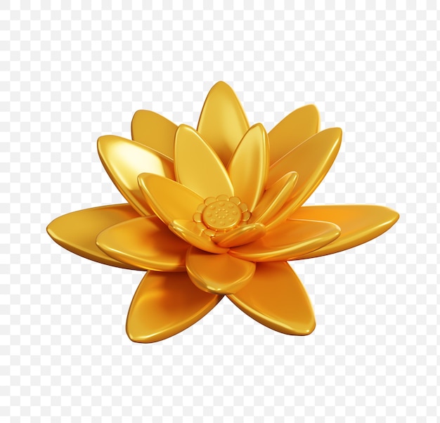 Cartoon loto dourado elementos de ano novo chinês ícone renderização 3d