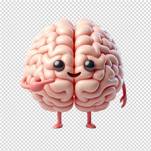 PSD a cartoon of a brain with the words brain on it