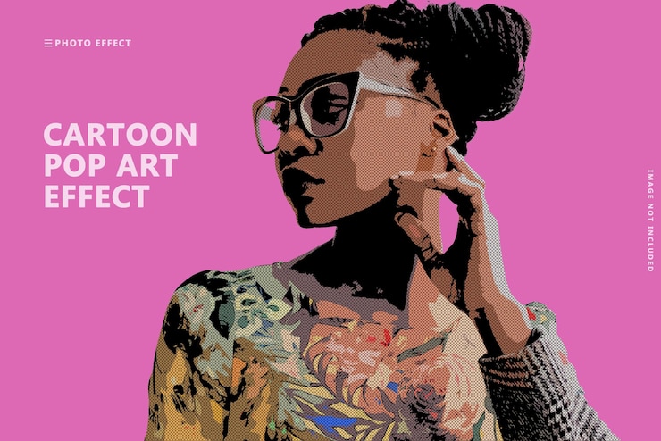 PSD cartoon pop art photo effect
