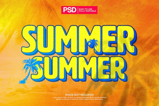 PSD cartoon-sommer-texteffekt