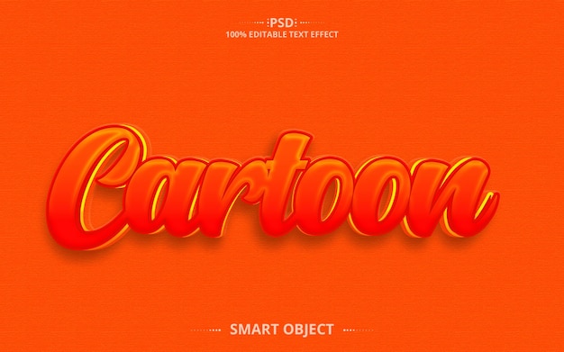 Cartoon Style Editable 3D text effect